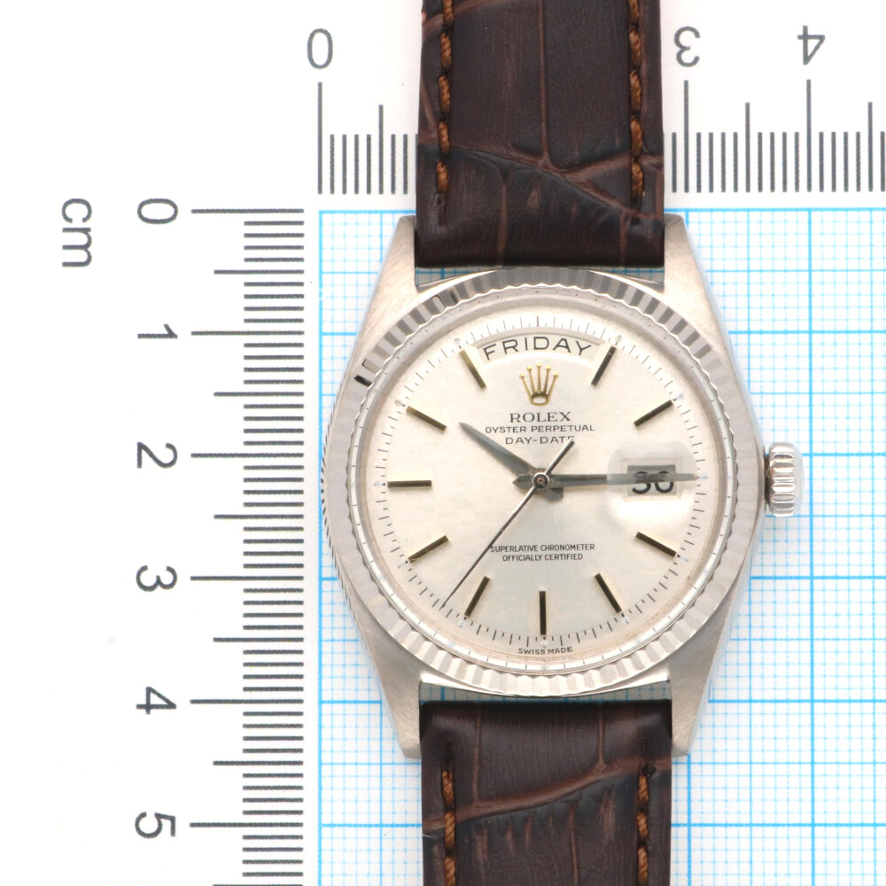 ロレックス デイデイト オイスターパーペチュアル 腕時計 時計 18金 K18ホワイトゴールド 1803 自動巻き メンズ 1年保証 ROLEX 中古_画像10
