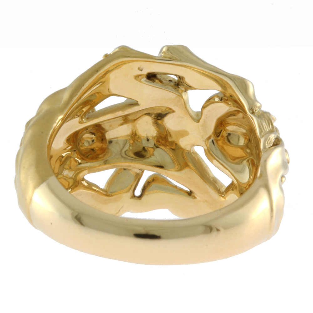  Carrera y Carrera ring ring 11 number 18 gold K18 yellow gold lady's Carrera y Carrera used beautiful goods 