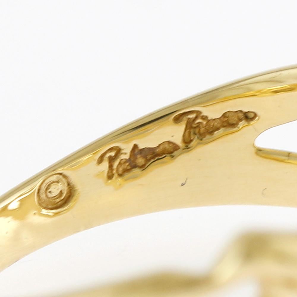 ティファニー トリプルラビングハート リング 指輪 12.5号 18金 K18イエローゴールド レディース TIFFANY&Co. 中古 美品の画像8