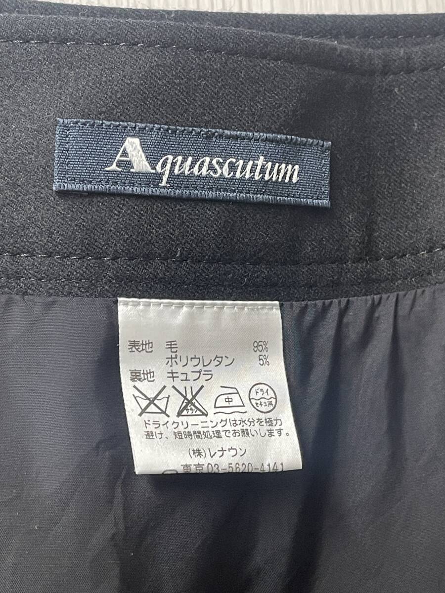 Aquascutum アクアスキュータム上下着ウールジャケット／スカートセット 日本製の画像6