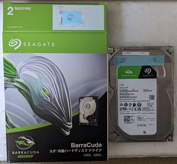 SEAGATE ST1000DM010-2EP102 3.5インチ SATA 1TB②使用63時間_画像1