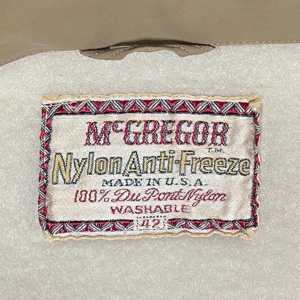 【古着】美品 ヴィンテージ 50‘s USA製 McGREGOR Nylon Anti-Freeze マックレガー ナイロン アンチフリーズ ナイロンジャケット_画像9