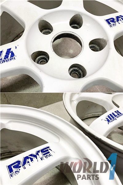 ★希少★ RAYS VOLK Racing TE37 16インチ アルミホイール 2本セット 7J 114.3 5H +23 ハブ径72ｍｍ レイズ ボルクレーシング 旧車 当時物_画像3