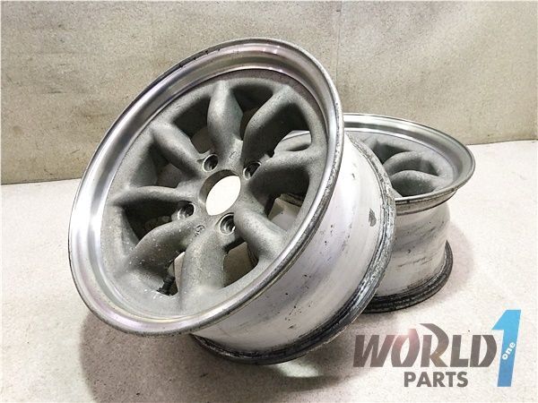 RS ワタナベ エイトスポーク 15インチ アルミホイール 2本セット 7.5J 114.3 +16 4H ハブ径72mm WATANABE 旧車 当時物_画像1