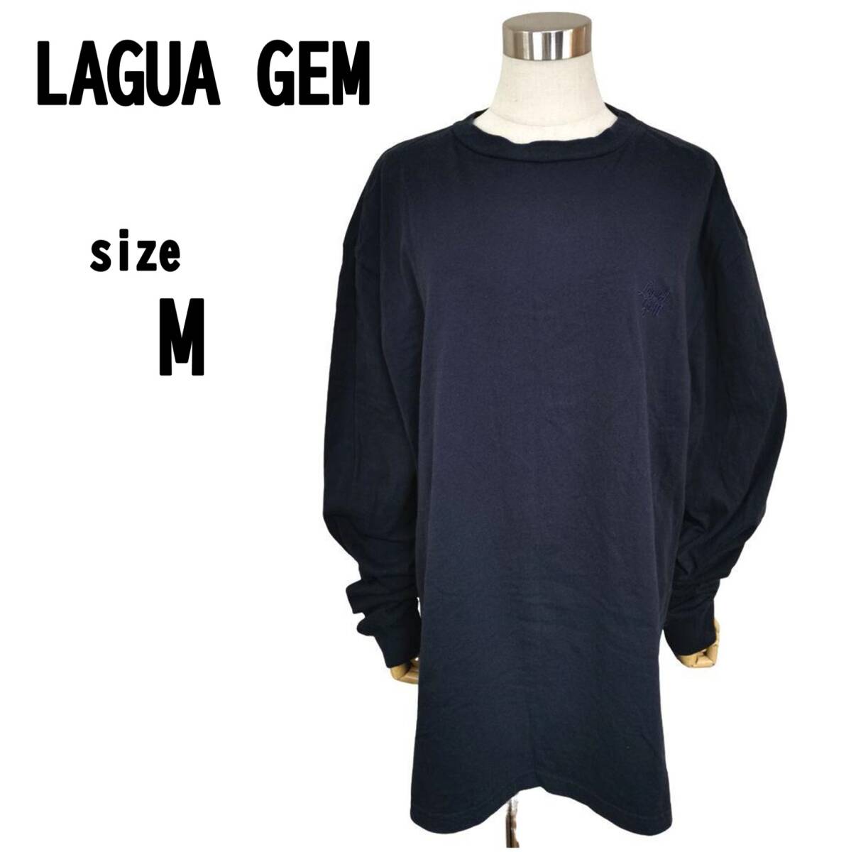 【M】LAGUA GEM ラグアジェム LAGUA LOGOモチーフ ロンT_画像1