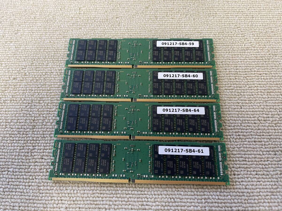 4個セット計64GB Samsung M393A2G40EB1-CRC0Q 16GB 2Rx4 PC4-2400T DDR4 ECC REG メモリ サーバー用の画像2