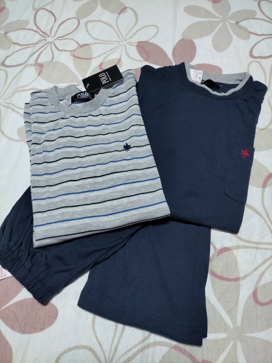 ◆新品タグ付き◆POLO 2トップパジャマ　メンズパジャマ　Mサイズ◆長袖パジャマ　半袖パジャマ　ポロ　春夏物 ルームウェア_画像2