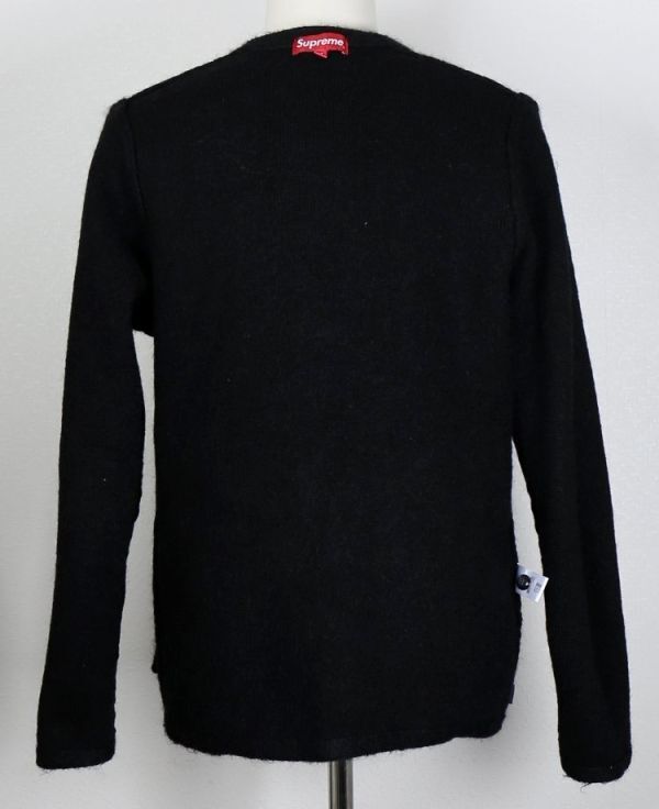 希少 15AW Supreme Heather Mohair Cardigan Black Medium シュプリーム モヘア ニット カーディガン 黒 b7774_画像8