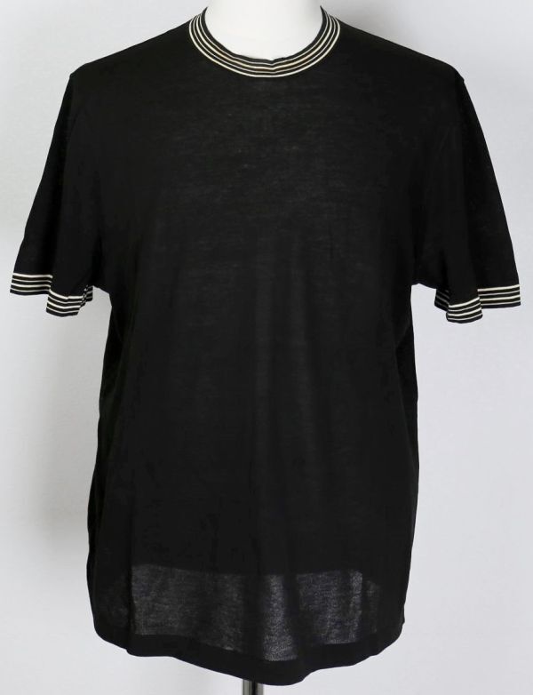 HERMES エルメス コットン 半袖 ニット Tシャツ XL イタリア製 b7461の画像1