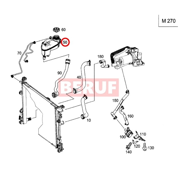 メルセデスベンツ　ラジエーターサブタンク BEHR製　Aクラス W176　A180 A250 A45AMG　2465000049　リザーブタンク_画像2