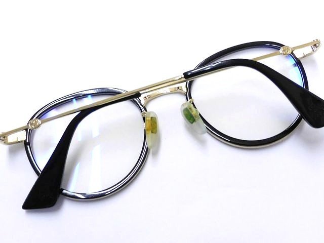 グッチ 眼鏡 ■ GG0608OK ブラック×ゴールド 度入りレンズ メンズ レディース□ GUCCI メガネ サングラス 6B 4004_画像3