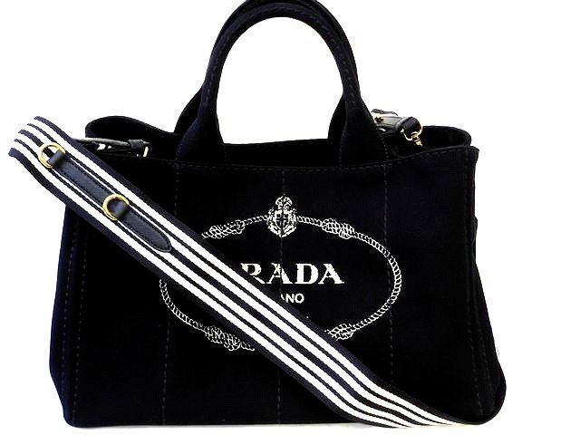 正規店購入品 かなり美品 プラダ カナパ 2WAY バッグ ■ 1BG642 ブラック ショルダーバッグ CANAPA PRADA □6B ニ1000