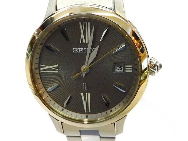 3F 美品 セイコー ルキア SSVW208 Grow ■ 電波ソーラー 腕時計 レディース SEIKO LUKIA ウォッチ 1B32-0AY0□6C ク100