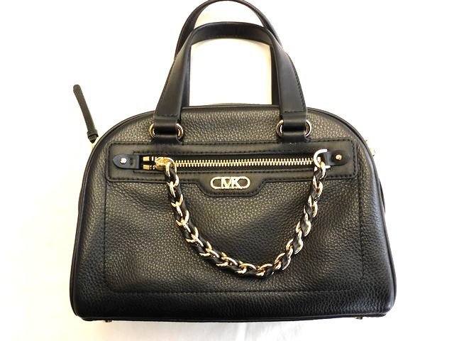 未使用 MICHAEL KORS マイケルコース ■ WILLIAMSBURG ペブルドレザー サッチェル スモール 2WAY バッグ 黒 ブラック 新品□ 6C ニ100_画像1