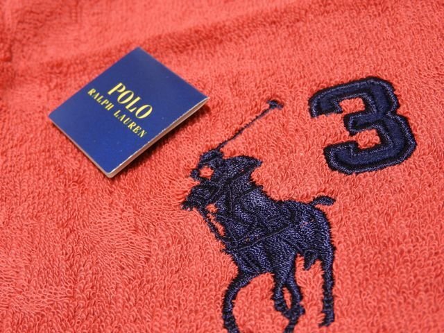 送料無料 未使用 ポロ ラルフローレン タオルハンカチ レッド系 ポニー刺繍 ◇ レディース POLO RALPH LAUREN 赤 ▼シト0/6C_画像2