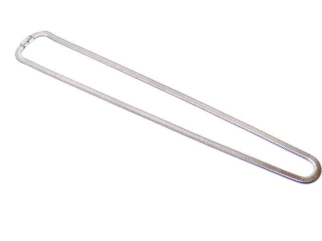 独特の上品 Pt850 美品 プラチナ □6C メンズ レディース 19.2g 44cm 幅4mm ■ ネックレス スネークチェーン プラチナ