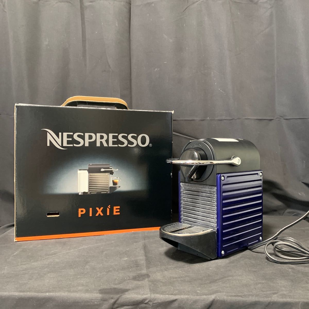 NESPRESSO pixie ネスプレッソ ピクシー C60BL ブルー 元箱 付き 通電確認済み コーヒーメーカー _画像1