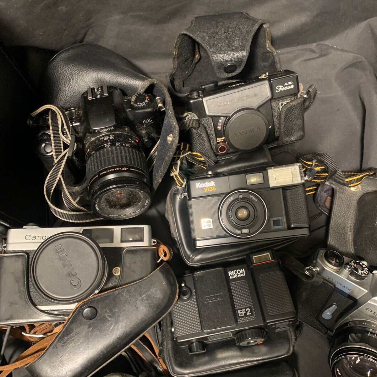 カメラ まとめ ビデオカメラ 一眼 フィルムカメラ デジカメ 他 Canon OLYMPUS RICOH Victor Konica など レトロ 大量 15キロ以上の画像6