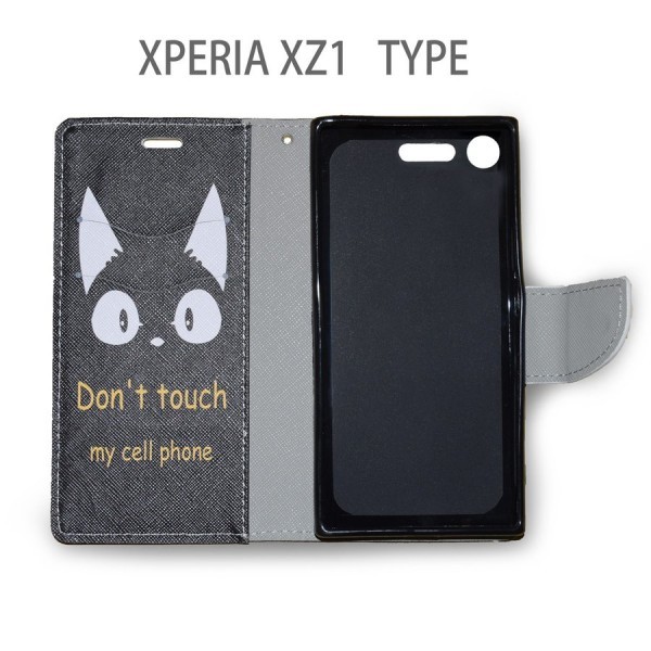 Xperia XZ1 猫 SOV36 SO-01K 701SO スマホケース エクスペリア 大人気 おしゃれ 手帳型 革 レザー 人気 送料無料 かわいい ギフト セールの画像2
