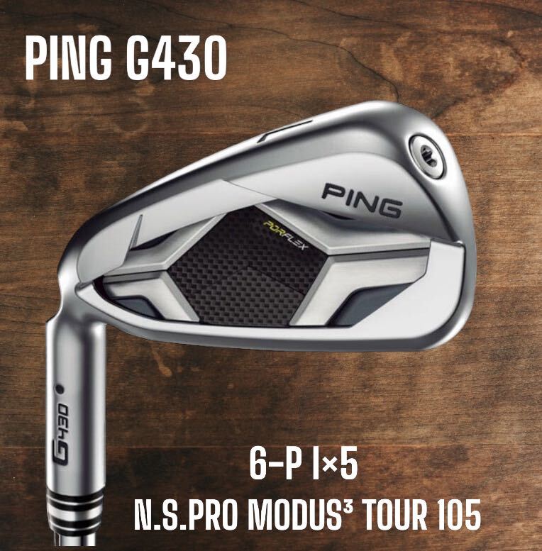 PING ピン G430 アイアン 6-P 5本セット N.S.PRO MODUS3 TOUR 105 左打ち レフティ_画像1