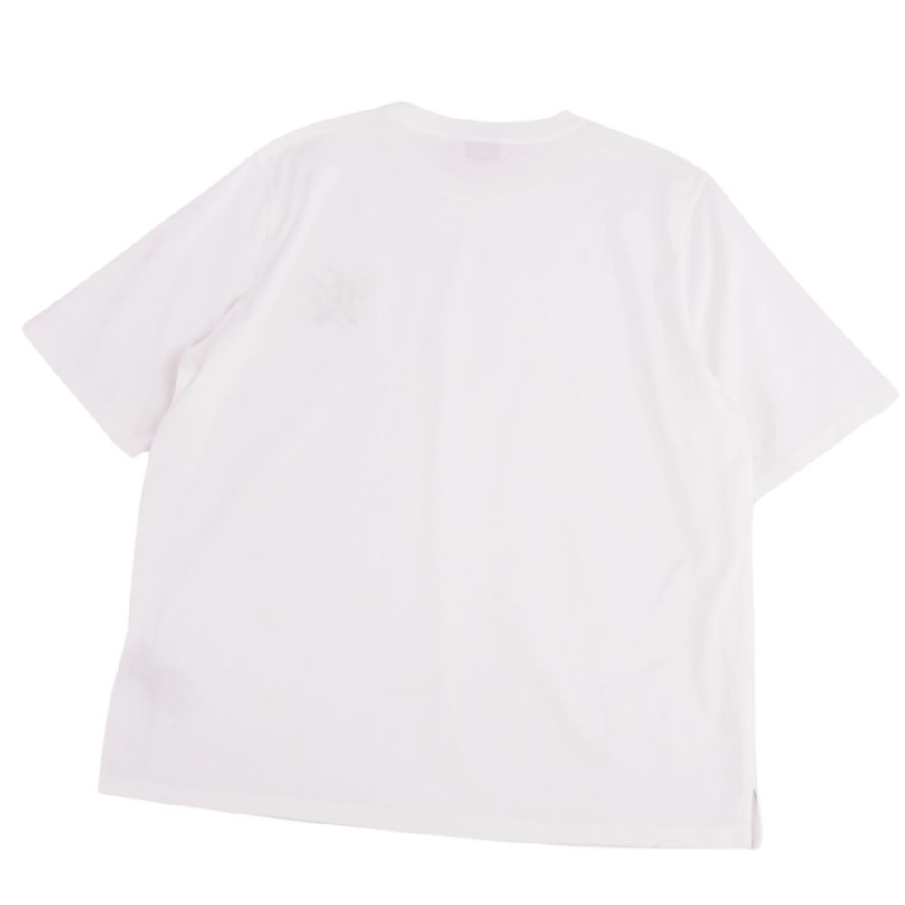 極美品 エルメス HERMES Tシャツ カットソー 23SS 半袖 ショートスリーブ レザーパッチ トップス メンズ XXL ホワイト cf02dn-rm08f09064_画像3