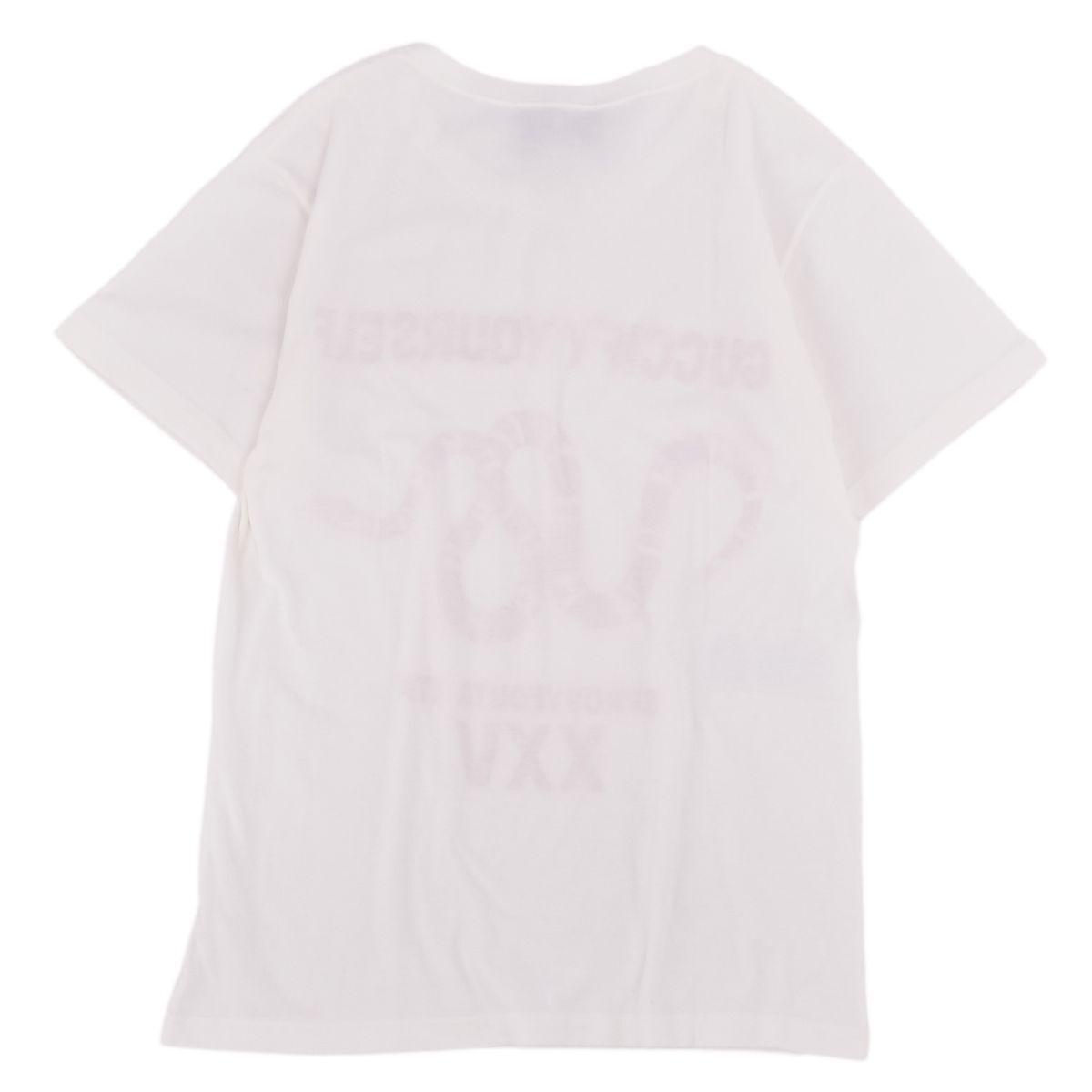 美品 グッチ GUCCI Tシャツ カットソー 半袖 ショートスリーブ プリント ロゴ スネーク トップス メンズ S ホワイト cf03oe-rm11f09270_画像3