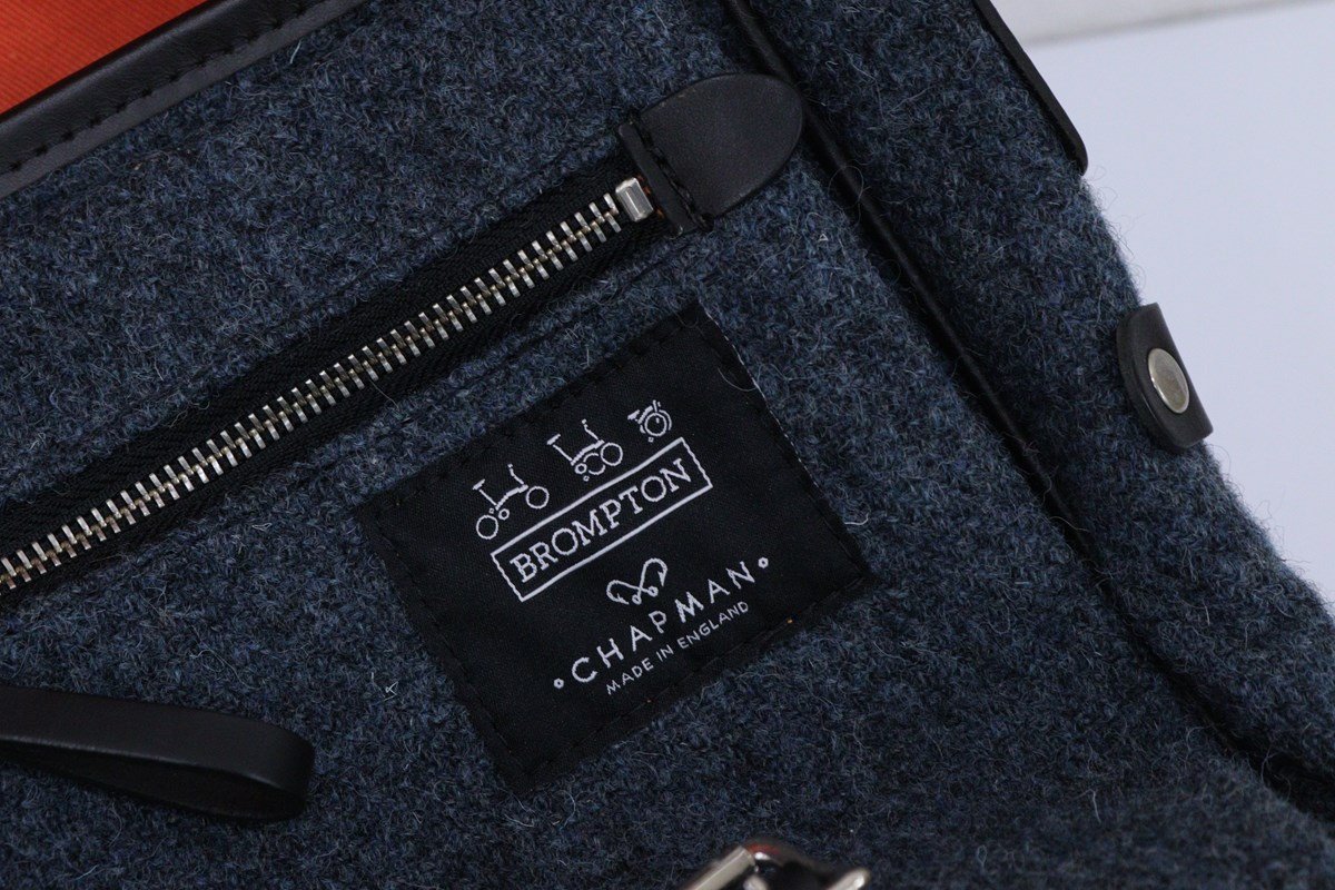 ★BROMPTON ブロンプトン JOHN CHAPMAN ジョン チャップマン ツイード GAME BAG フロントバッグ 美品の画像3