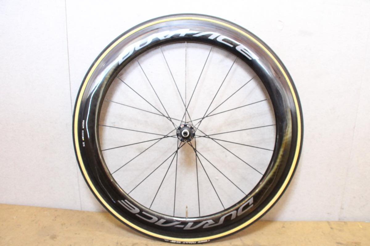 ◯SHIMANO シマノ WH-R9100-C60-TU DURA-ACE シマノフリー 11s対応 チューブラー カーボンホイール リアのみ ジャンク品_画像3