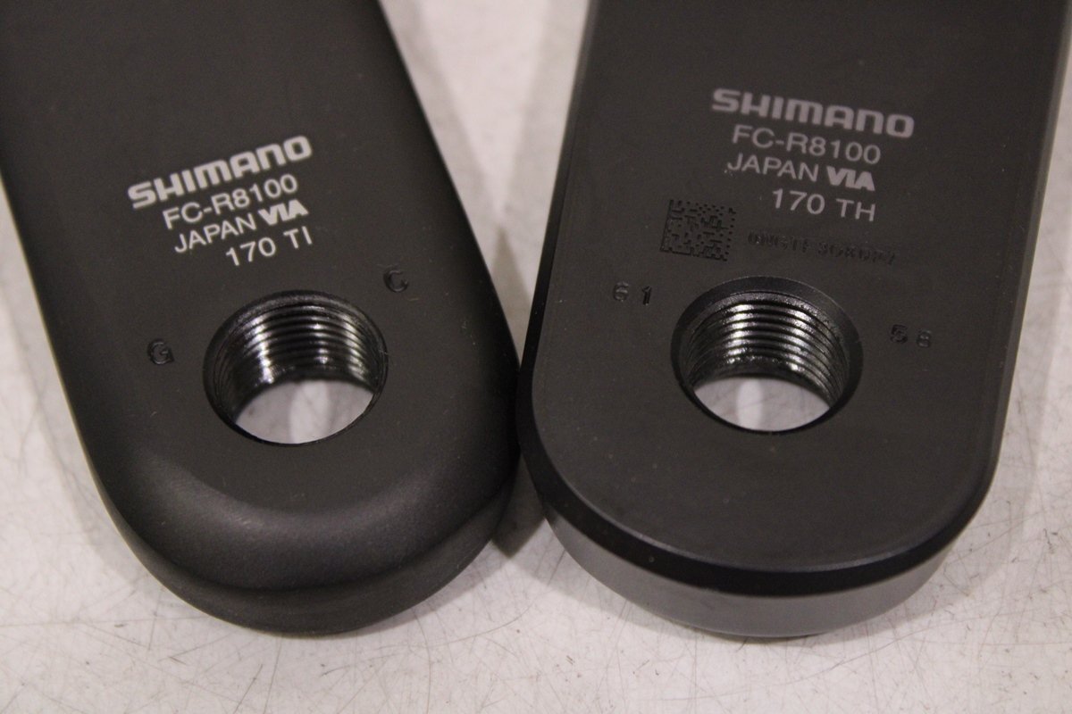 ★SHIMANO シマノ FC-R8100 ULTEGRA 170mm 50/34T 2x12s クランクセット BCD:110mm 美品の画像9