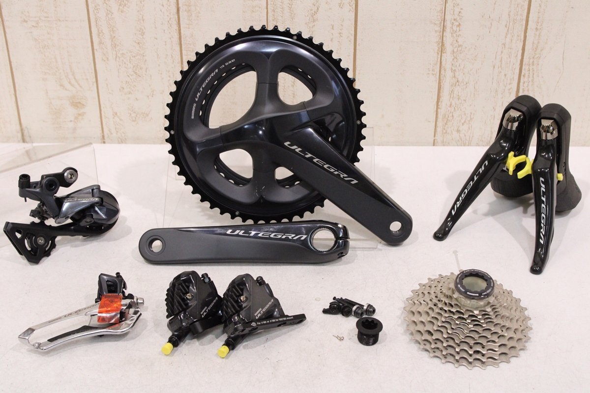 【楽天ランキング1位】 R8020シリーズ シマノ ★SHIMANO ULTEGRA 新車外し品 52/36T 172.5mm グループセット 油圧ディスクブレーキ 2x11s パーツセット