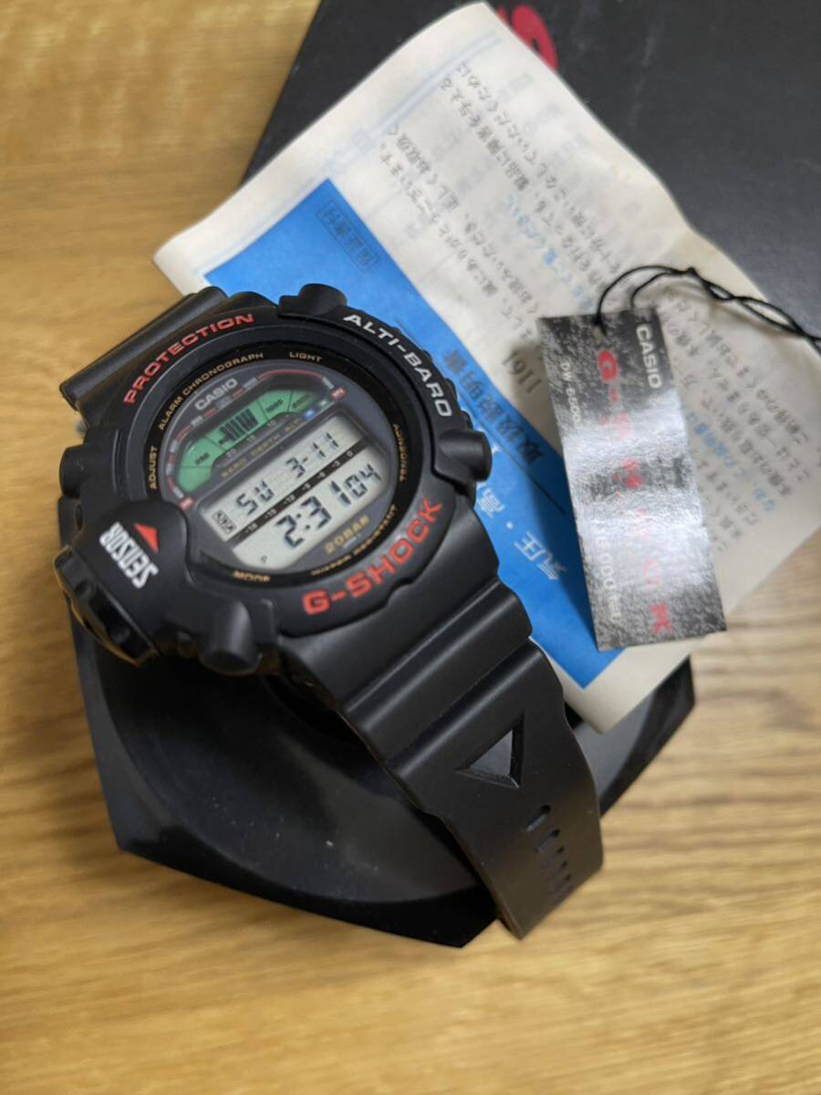 CASIO！即決！希少！ラスト1本！国内正規品　94年発売　生産終了　DW-6500GJ-1A スカイフォース　新品　未使用品　完品_画像3