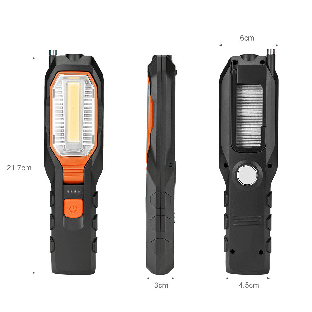 USB充電式LEDワークライト◇防災キャンプ アウトドア フック 四つ点灯モード