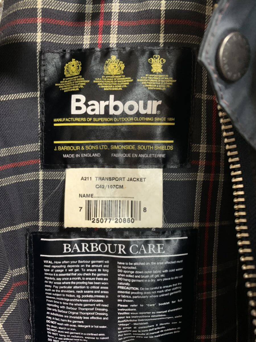 ビンテージvintage トランスポート TRANSPORT 00s BARBOUR バブアー オイルドジャケット_画像5