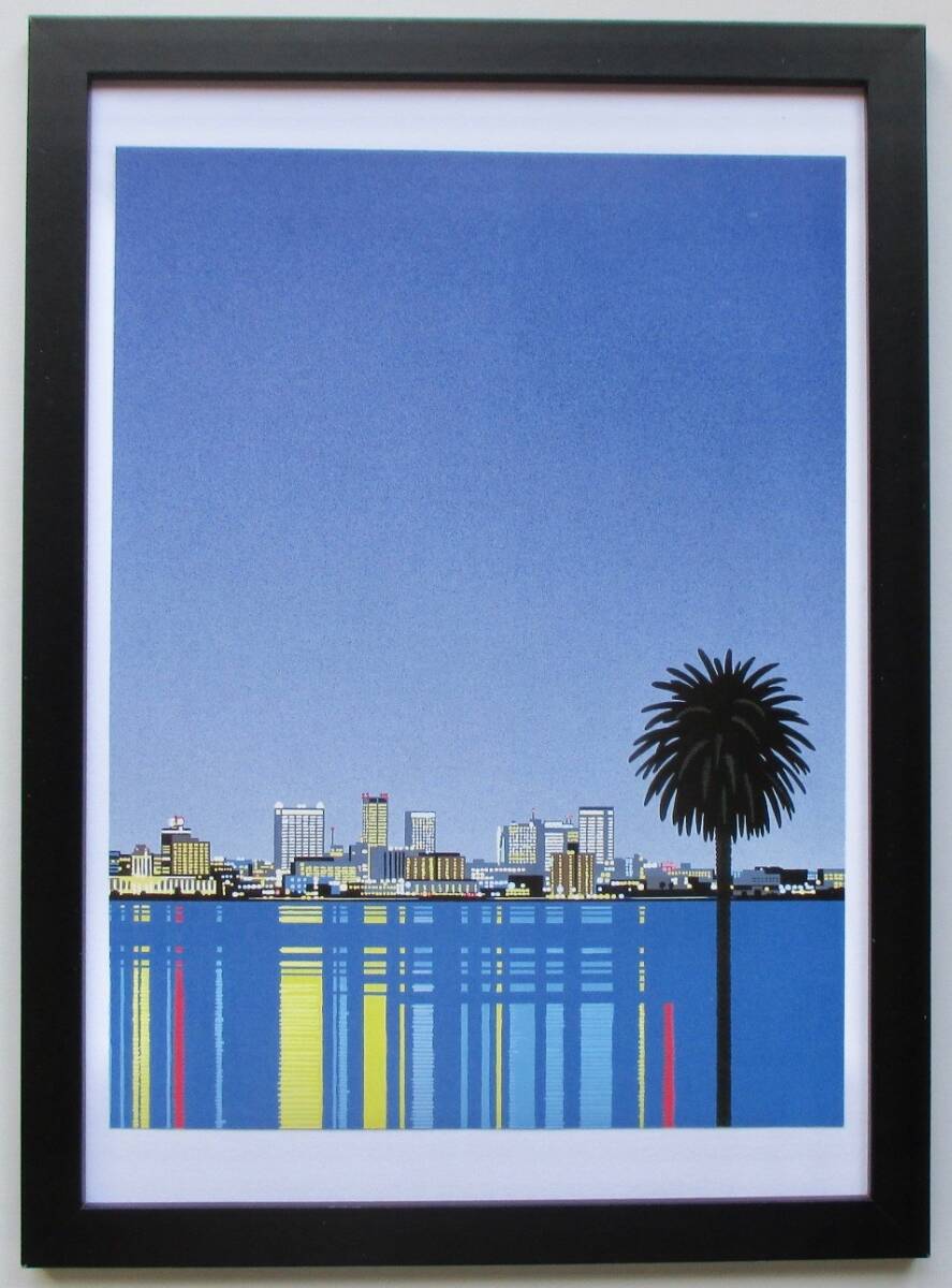  永井博「風景31」印刷物 画集画 A4新品額入り_画像1