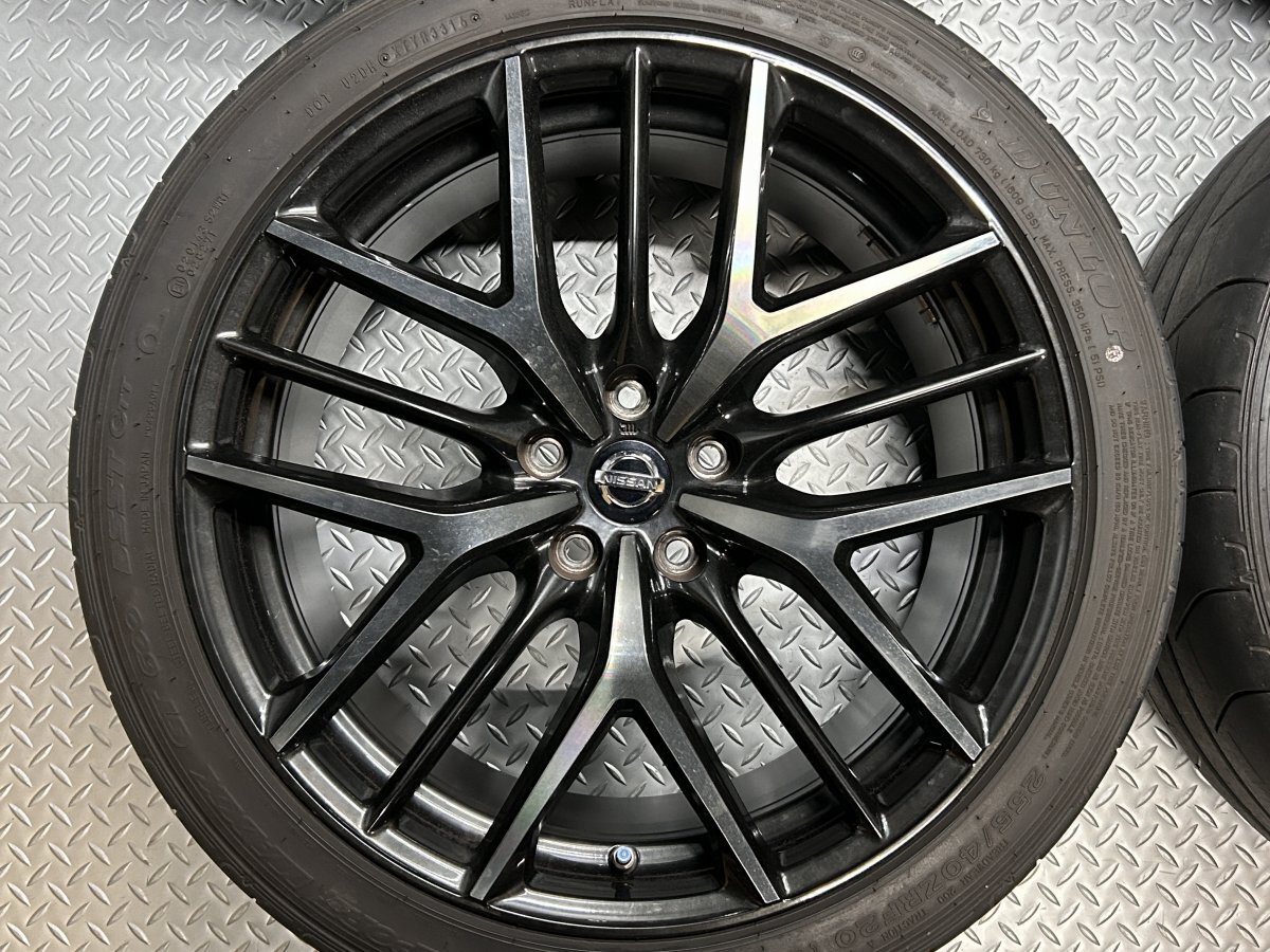 【中古】R35 GT-R 後期 純正20x9.5J+45 20x10.5J+25 5穴114.3 ダンロップ SPスポーツマックスGT600 255/40ZRF20 285/35ZRF20(24030143)_画像2