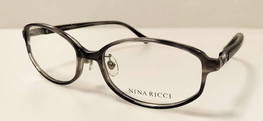 NINA RICCI ニナリッチ グレー セルフレーム バレル型 NR27536GR 日本製