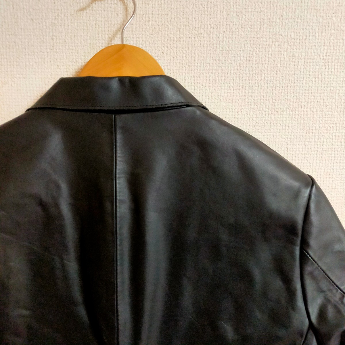 EDIFICE エディフィス ホースハイド 馬革 テーラードジャケット レザージャケット 38(M) ブラック(黒）_画像10