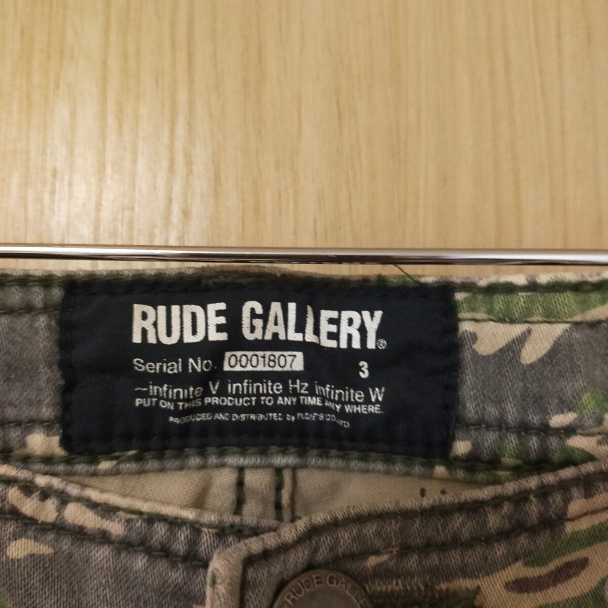 RUDE GALLERY ルードギャラリー カーゴパンツ ブーツカット 3 迷彩 カモフラ グリーン系_画像3