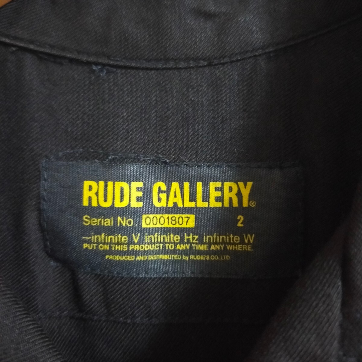 RUDE GALLERY ルードギャラリー ボーリングシャツ スカル 刺繍 開襟シャツ 半袖 2 ブラック(黒）_画像3