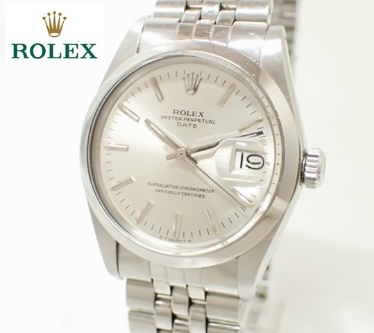 3312[T]綺麗♪ROLEXロレックス/1500/Cal.1570/オイスターパーペチュアルデイト/自動巻き/メンズ腕時計/純正ブレス/1972年の画像1