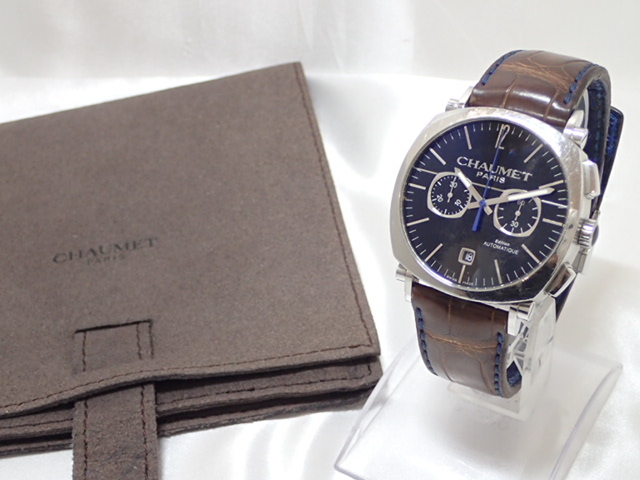 3254[T]CHAUMET/ Chaumet / Dan ti/ chronograph / self-winding watch / men's wristwatch / black series face 