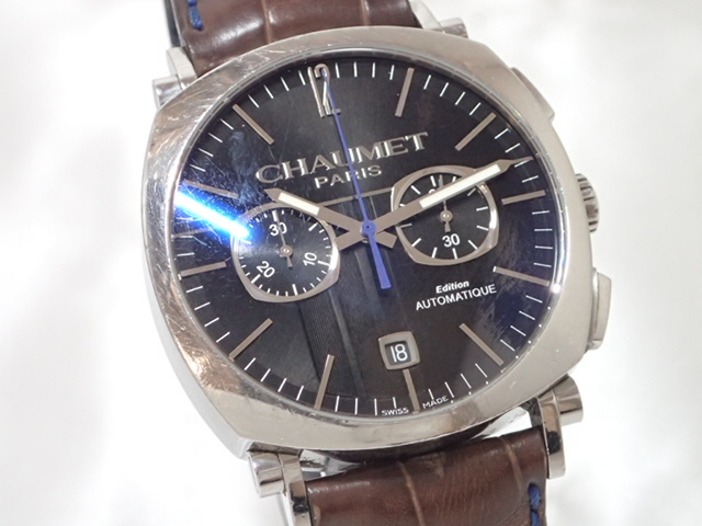 3254[T]CHAUMET/ Chaumet / Dan ti/ chronograph / self-winding watch / men's wristwatch / black series face 