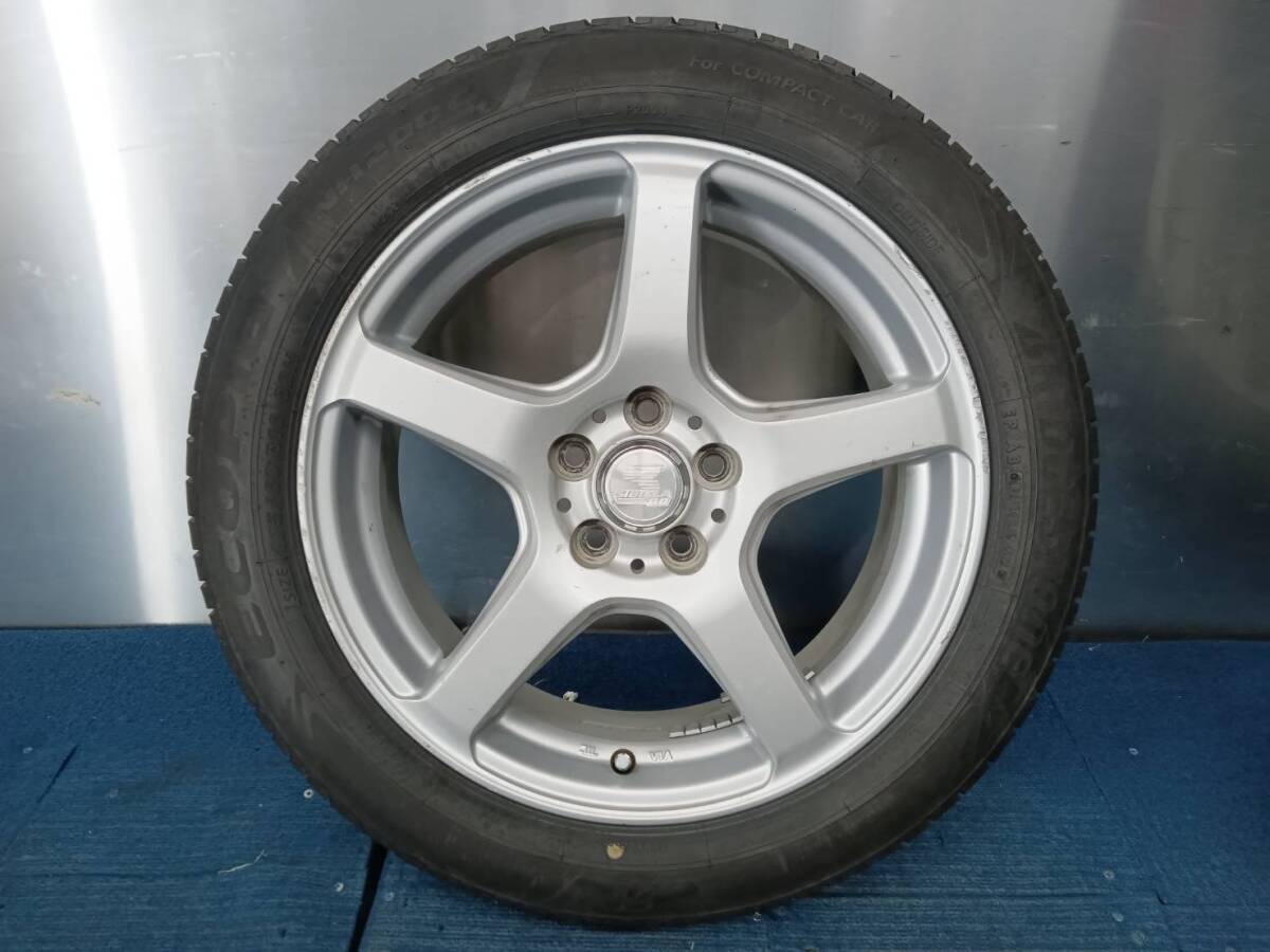 ★7.5-8.5分山★22年製★ ブリヂストンECOPIA NH200C 175/60R16 社外ホイール 16×6J +42 5H-100 4本セット ラクティス・トレジア等 E359の画像3