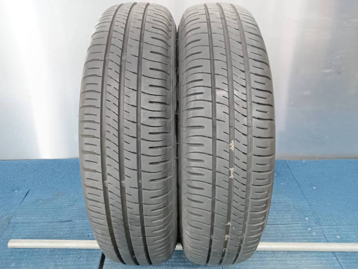 ★8-8.5分山★20年製★ ダンロップENASAVE EC204 155/80R13 社外ホイール 13×4J +42 4H-100 4本セット E374の画像9