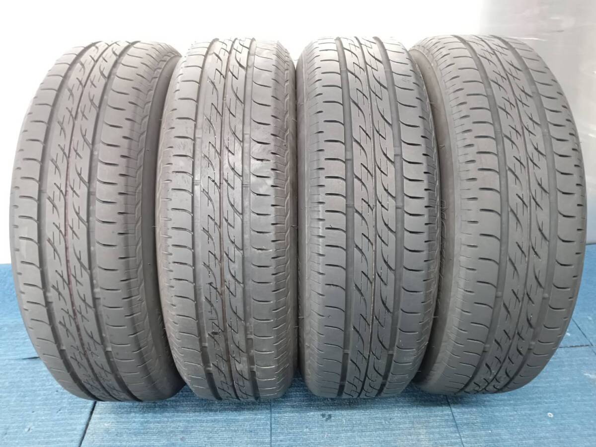 ★8-8.5分山★21.22年製★ ブリヂストンNEXTRY 155/65R14 社外ホイール 14×5J +45 4H-100 4本セット 軽自動車等 E461の画像2