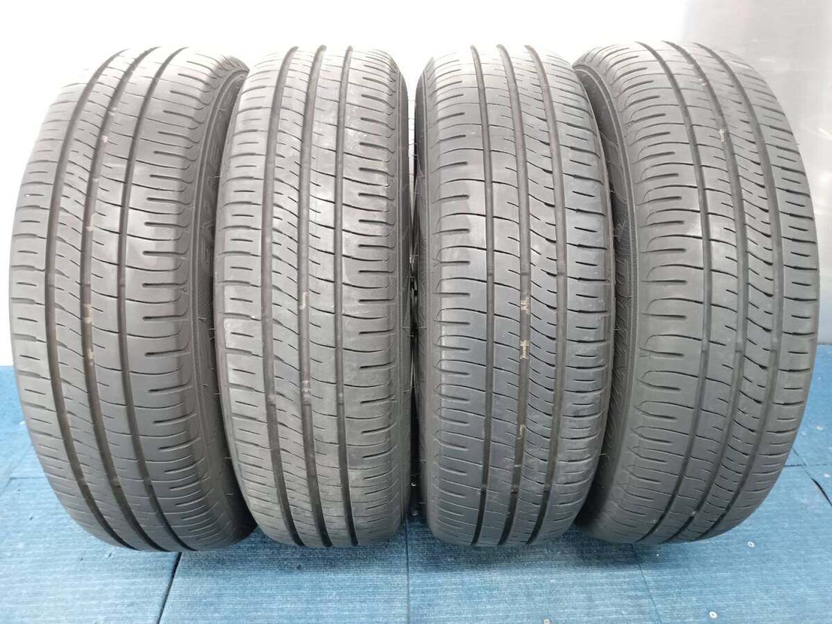 ★8-8.5分山★22年製★ ダンロップENASAVE EC204 175/65R15 社外ホイール 15×5.5J +50 4H-100 4本セット アクア・フィット等 E466の画像2