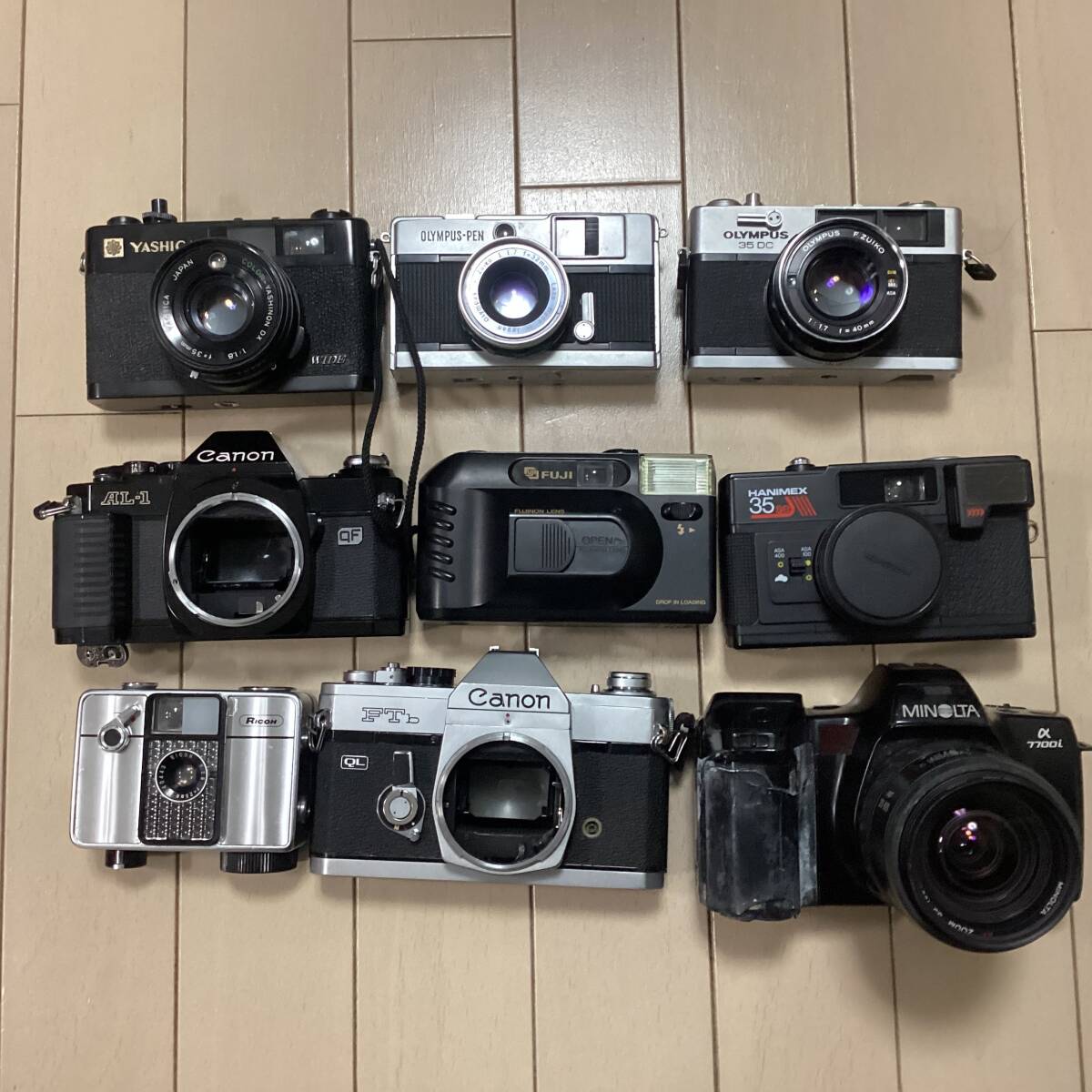 OLYMPUS 35DC/PEN EED/YASHICA ELECTRO35CC/RICOH AUTO HALF/Canon FTb/AL-1 etc. Junk 