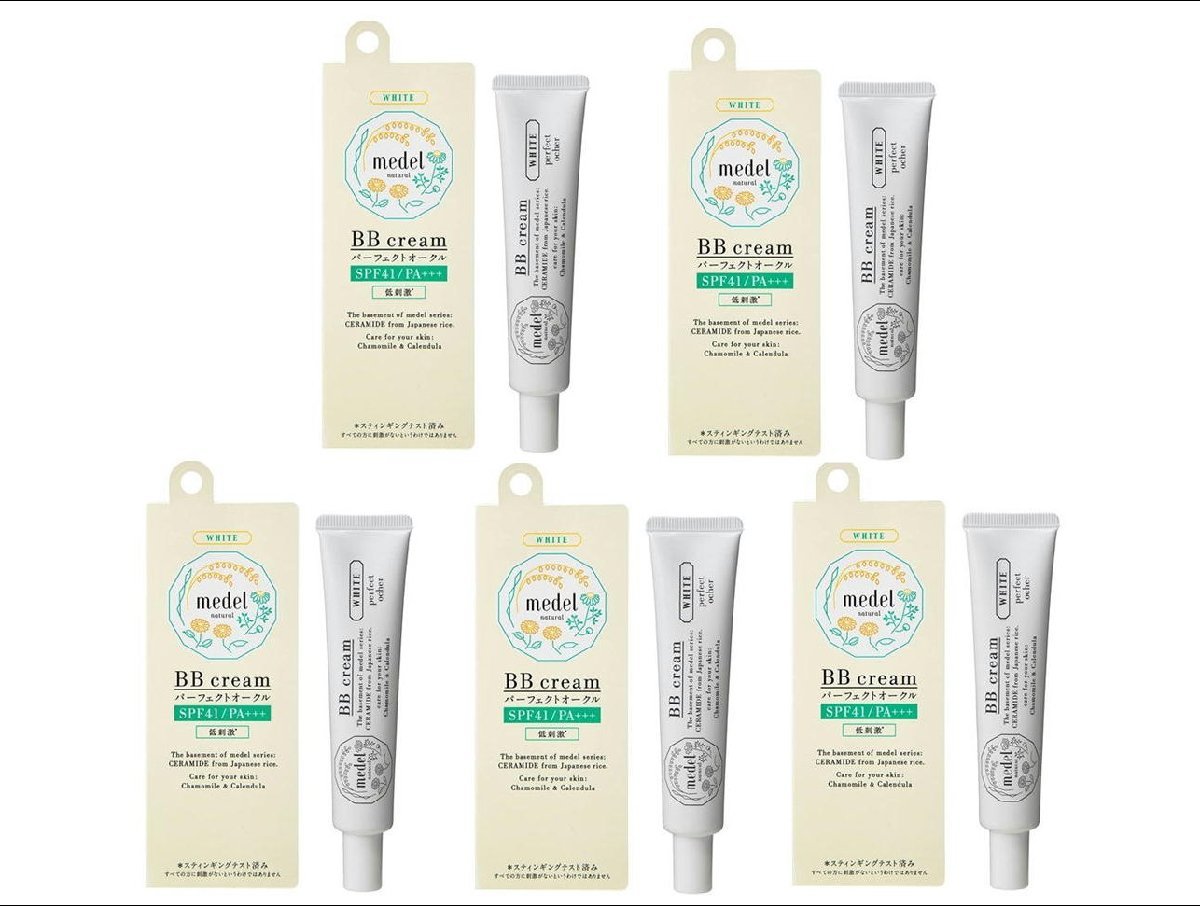 【定価1400円×5個セット】メデル BBクリーム ワイルドローズアロマ [パーフェクトオークル色 SPF41](30g) 新品_画像1