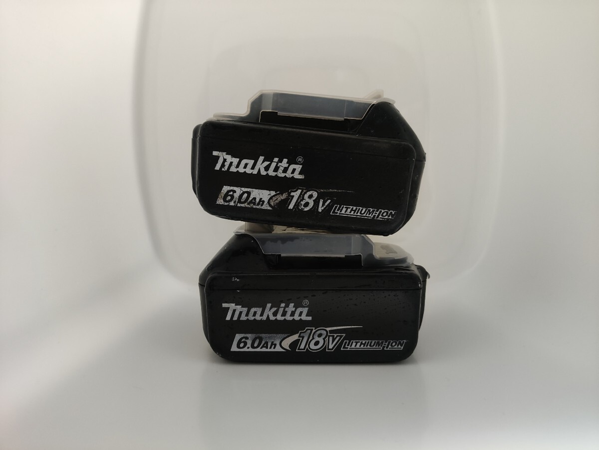 動作品 2個 マキタ Makita 純正 Li-ion バッテリー BL1860B 6.0Ah 18V BL1860 雪マーク バッテリー インパクトドライバー 20 検索) 美品の画像1