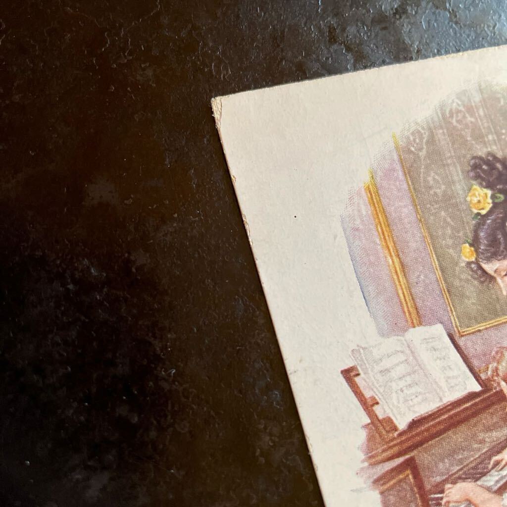 J.Kranzle * античный открытка .. мама девочка фортепьяно. тренировка художник автограф входить Австрия vi enowa-z открытка с видом 